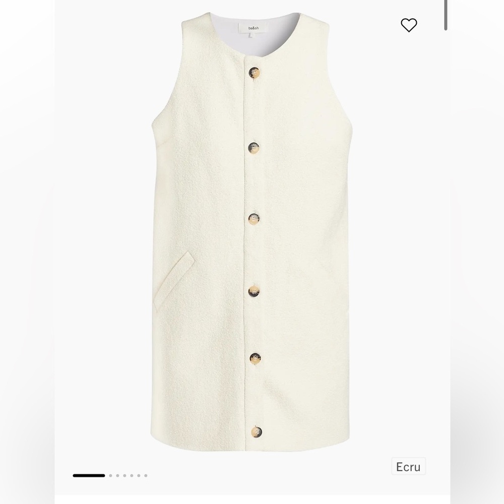 NWT ba&sh | Parveen Cotton-Blend Sleeveless Dress in ecru (sold out style/size!) - Picture 2 of 10